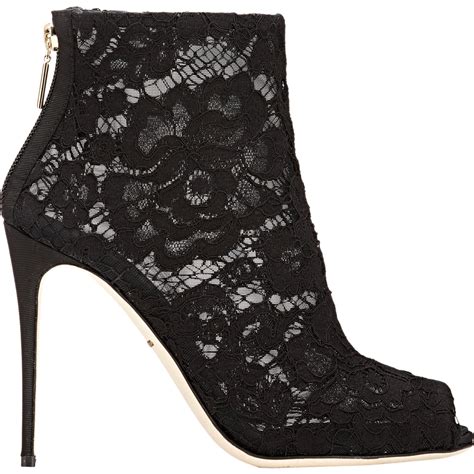 dolce gabbana lace ankle boots|dolce & gabbana boots women's.